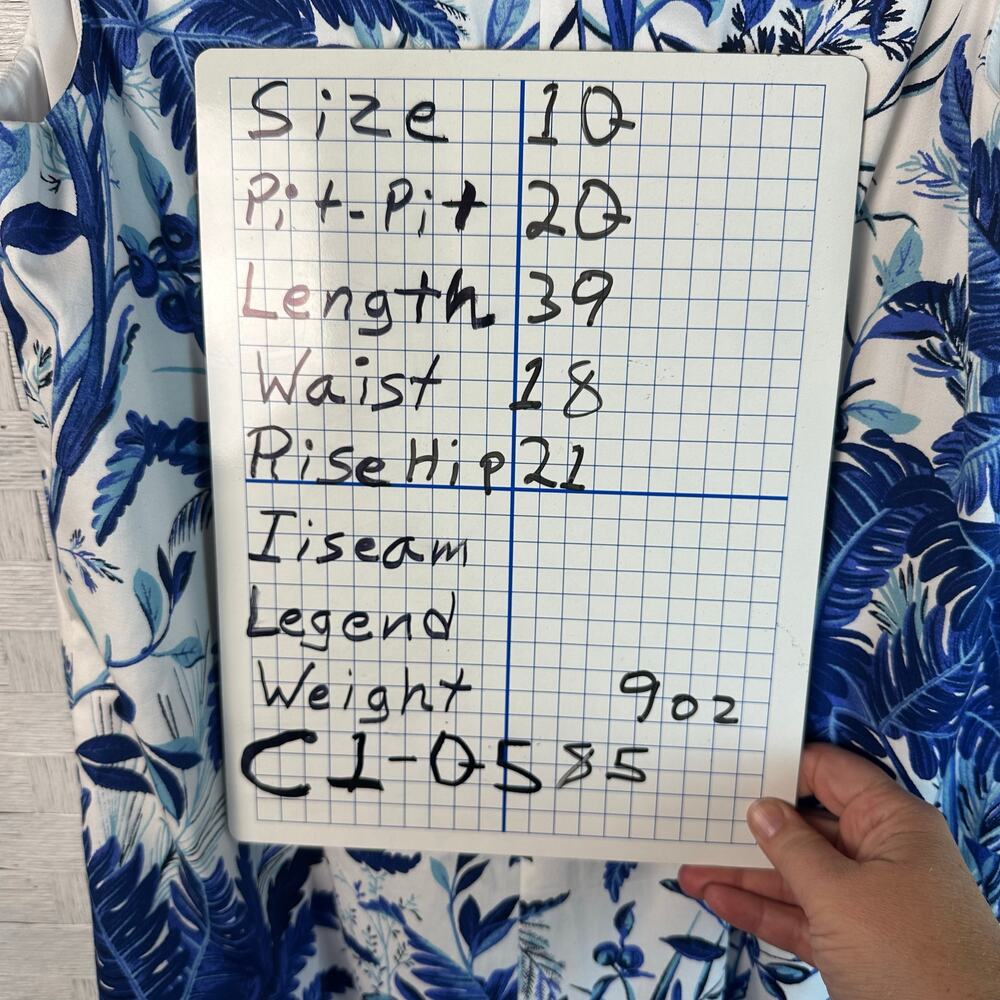 Talbots tropical sleeveless dress ruffle hem blue & white body Khan travel ￼ - Picture 14 of 14